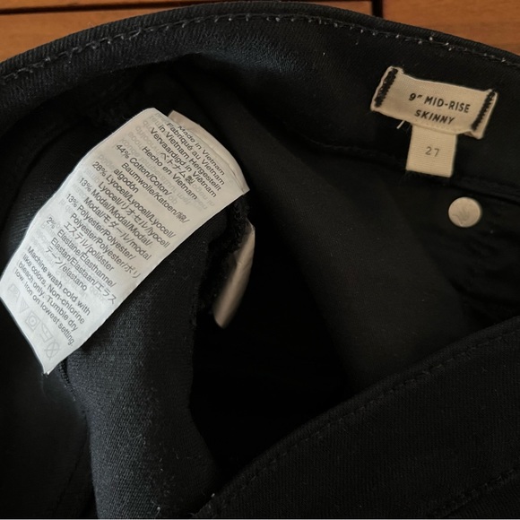 Madewell 9" Mid-Rise Skinny Jeans in Lunar Wash: TENCEL Denim Edition. Size 27. - Picture 9 of 9